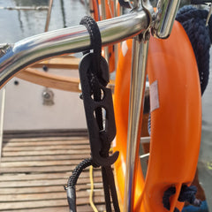 Fender Mate™ Slider - removable fender height adjuster for sailboats (Black)