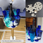 Compass design glass holder