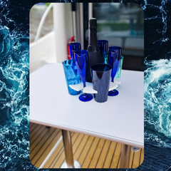 The Boat Bar™ - Holds up to 8 drinks and a bottle and fits to your table