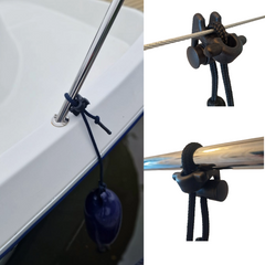 The Adjustable Fender Mate™ - Quick Release Boat Fender Hangers (Black)