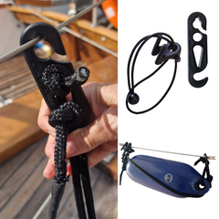 Fender Mate™ Slider Bundle- removable fender height adjuster and hanger for wires (Black)