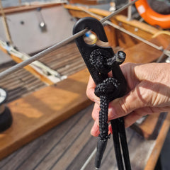 Fender Mate™ Slider - removable fender height adjuster for sailboats (Black)