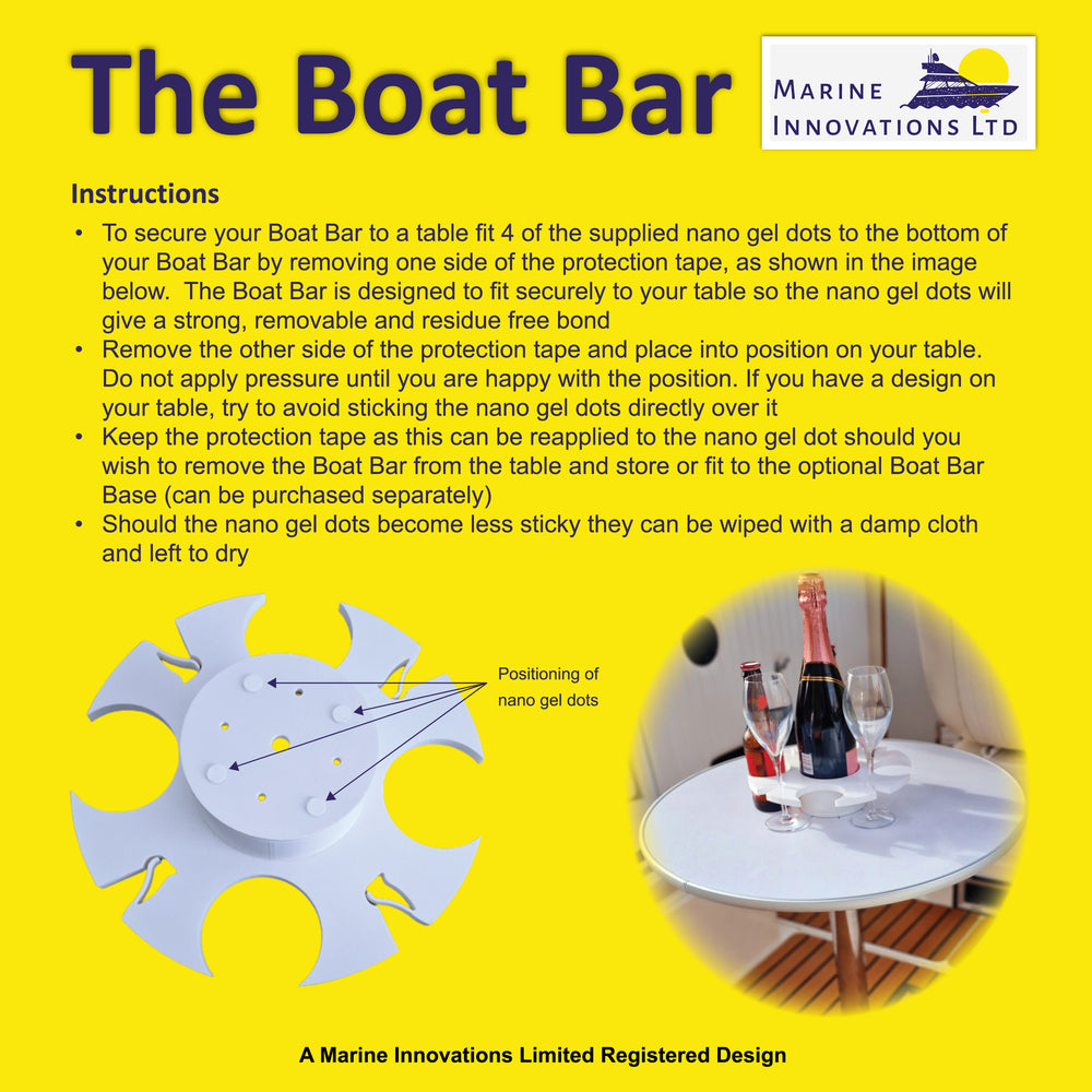 The Boat Bar™ - Holds up to 8 drinks and a bottle and fits to your table image 7