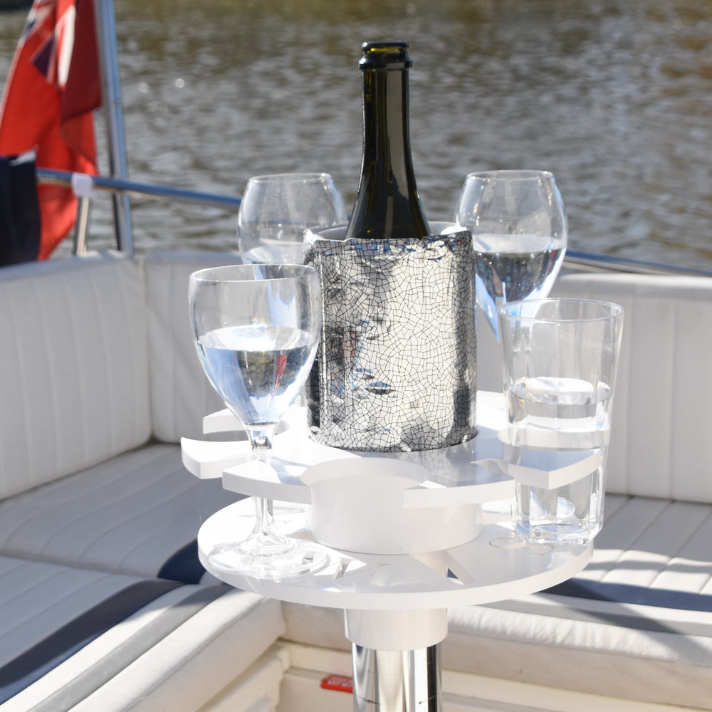 The Boat Bar Bundle™ - Holds up to 8 drinks and a bottle, fits to your table leg image 5
